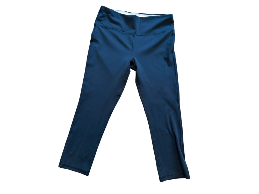 Marika Sport Leggings Size M 8-10 Blue Capri Workout Athletic Activewear